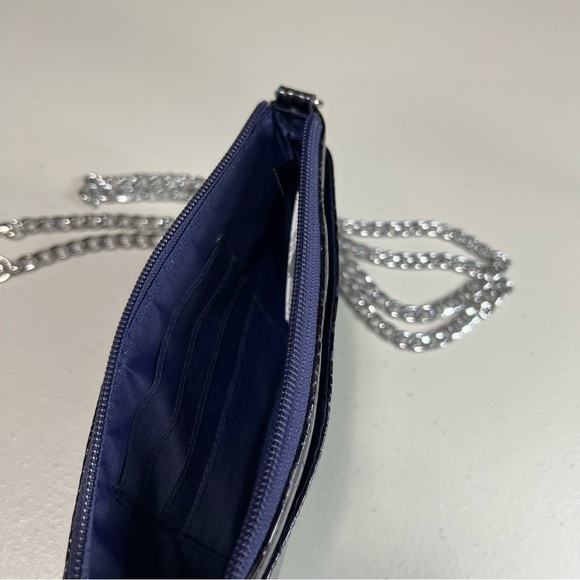 🆕 Danier Leather Snake Skin Embossed Patent Crossbody / Clutch - Picture 7 of 11